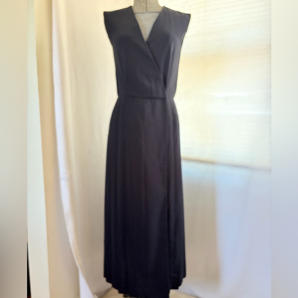 Vtg Liz Claiborne wrap style pleated-skirt dress